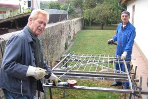 Kerbeputz auf dem Dorfplatz