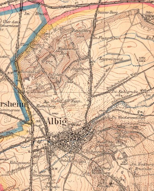 Messtischblatt des Großherzoglichen-Hessischen Katasteramts (Ausgabe 1902-1907)