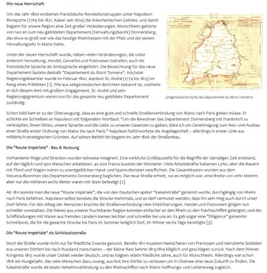 Das Stein-Kreuz an der „Rot Brick“ in Albig und die Grand Route Imperiale Paris-Mainz