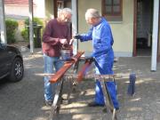Arbeiten an der Sprunggrube für die Albiger Grundschule