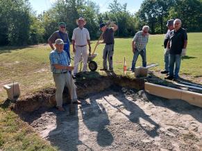 Bau einer Sprunggrube