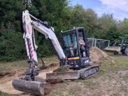 Aushub der Sprunggrube für die Albiger Grundschule