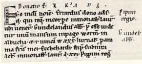 Auszug aus dem Lorscher Codex