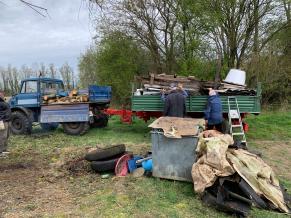 Säuberungs- und Aufräumaktion der Volontäre