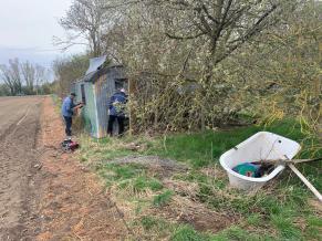 Säuberungs- und Aufräumaktion der Volontäre
