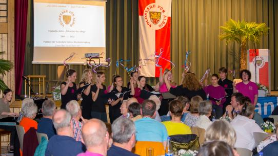 Es gab eine Showeinlage