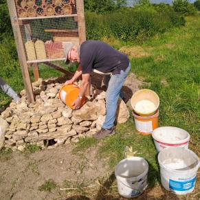 Steinschüttung des Turmes