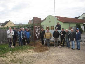 Die Cortenstahltafel vorher