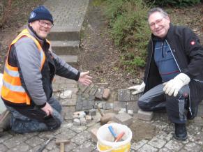 Reparatur beschädigter Steine