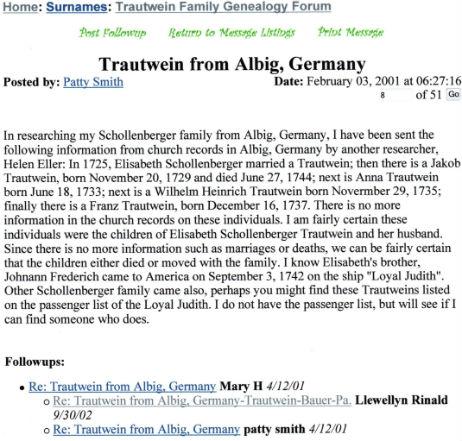 Informationen übers World Wide Web