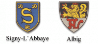 Wappen von Albig und Signy-L´Abbaye