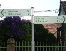 Beschildung des Radweges